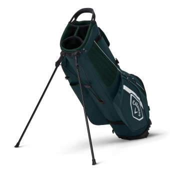 Callaway 2022 CHEV Standbag mit 4-Fach Divider, in dunkelgrüner Farbe (hunter), 2.3 kg leicht, inkl. wasserabweisender Schutzhülle zum Aufknöpfen