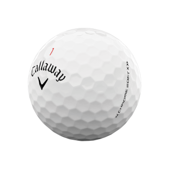 Aktion! 4 Dtz. zum Preis von 3 Dtz. - Callaway 2022 Chrome Soft X Golfbälle, weiß