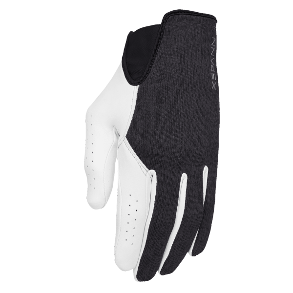 Callaway X-Spann Golfhandschuh mit Leder-Handfläche, für Herren, Rechtshand (der Handschuh wird an der linken Hand getragen), schwarz